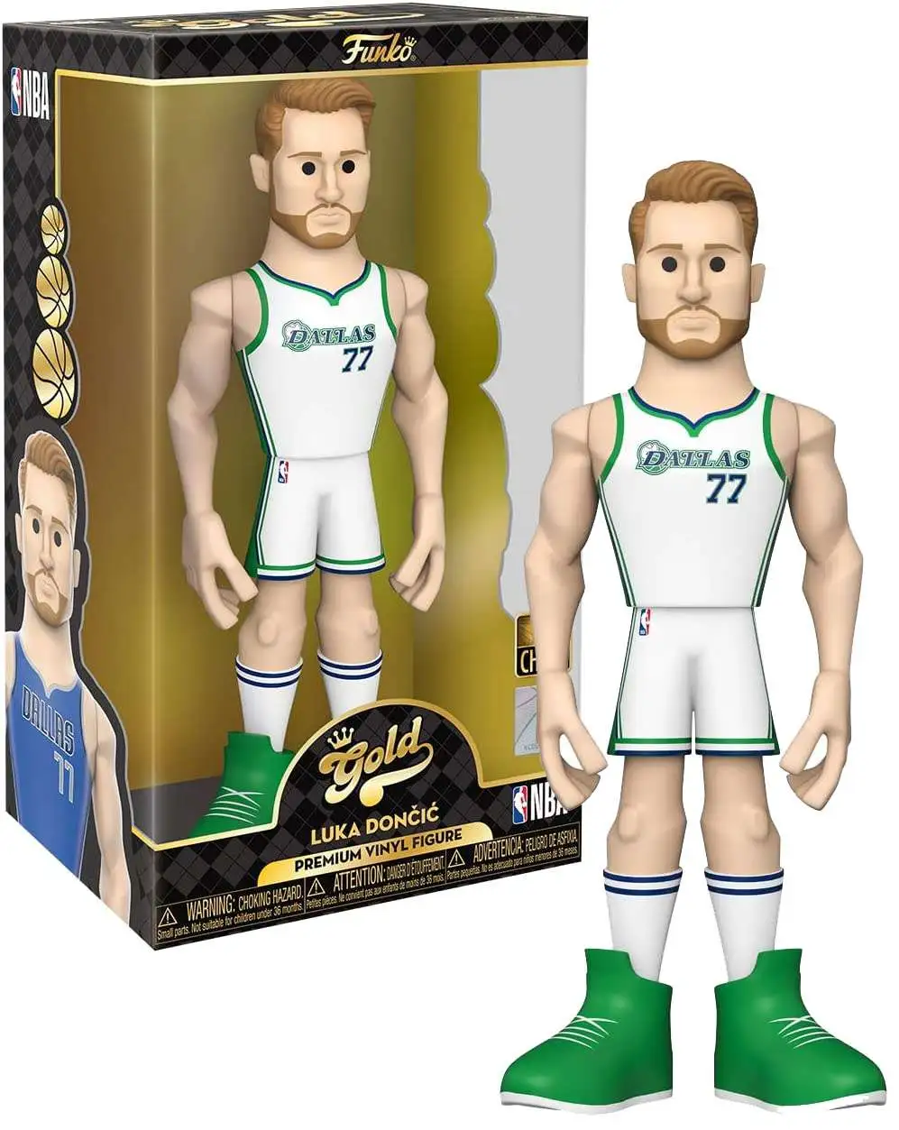 Funko NBA Dallas Mavericks GOLD Luka Doncic 12-Inch Vinyl Figure [Chase, White Uniform]