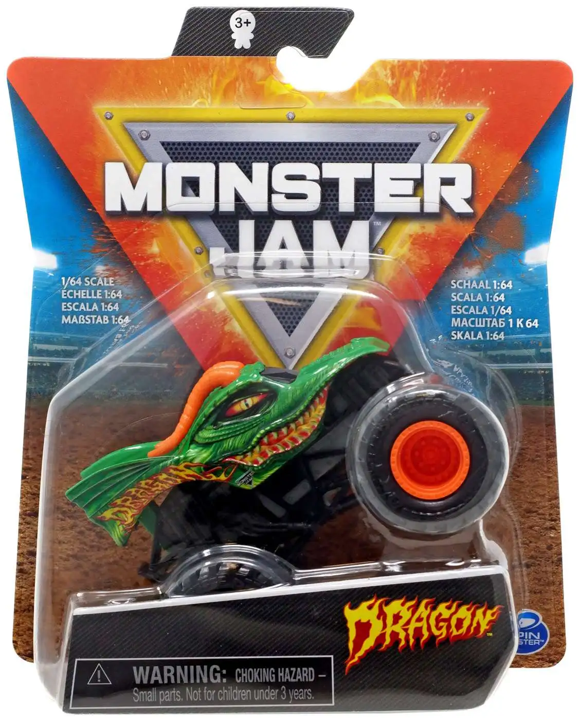 Monster Jam, Dragon Vs. Full Charge 1:64 Scale Die-Cast Monster Trucks
