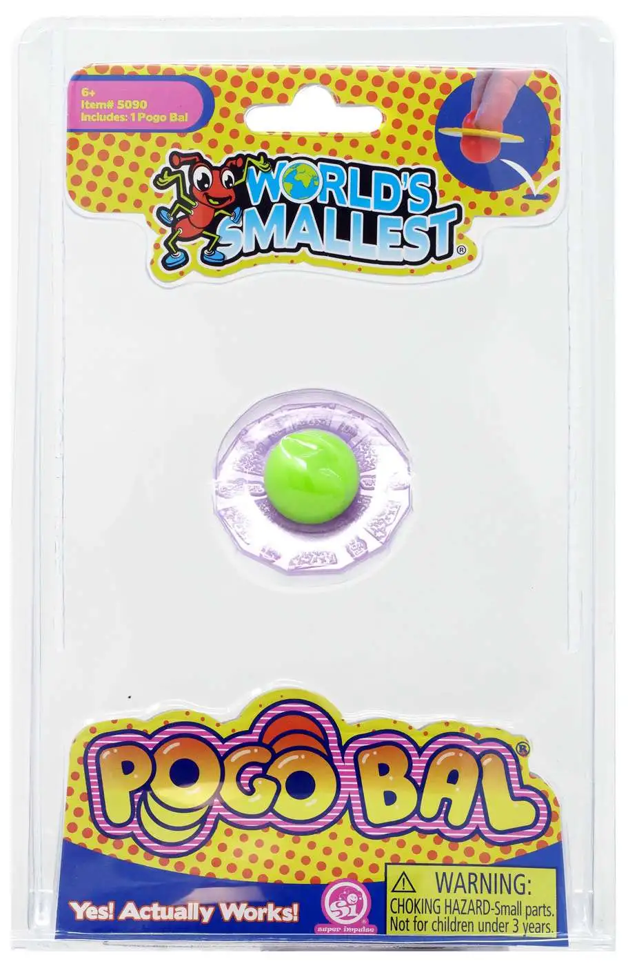 World's Smallest Pogo Ball Green & Purple