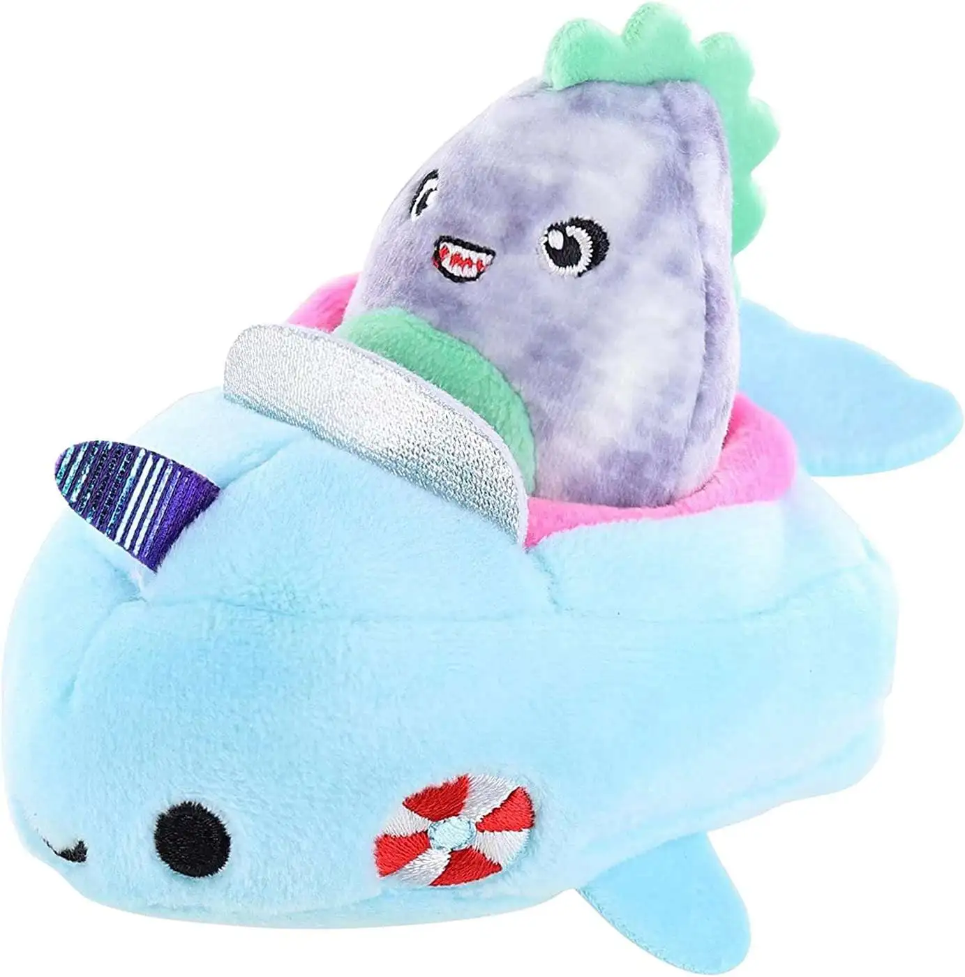 Squishmallows Squishville! Chuey the Dino & Vehicle 2-Inch Mini Plush