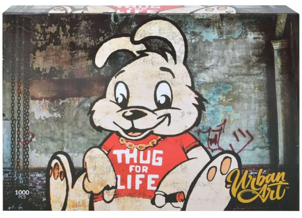 Banksy Graffiti Puzzle Thug For Life Bunny Puzzle [1000 Pieces]