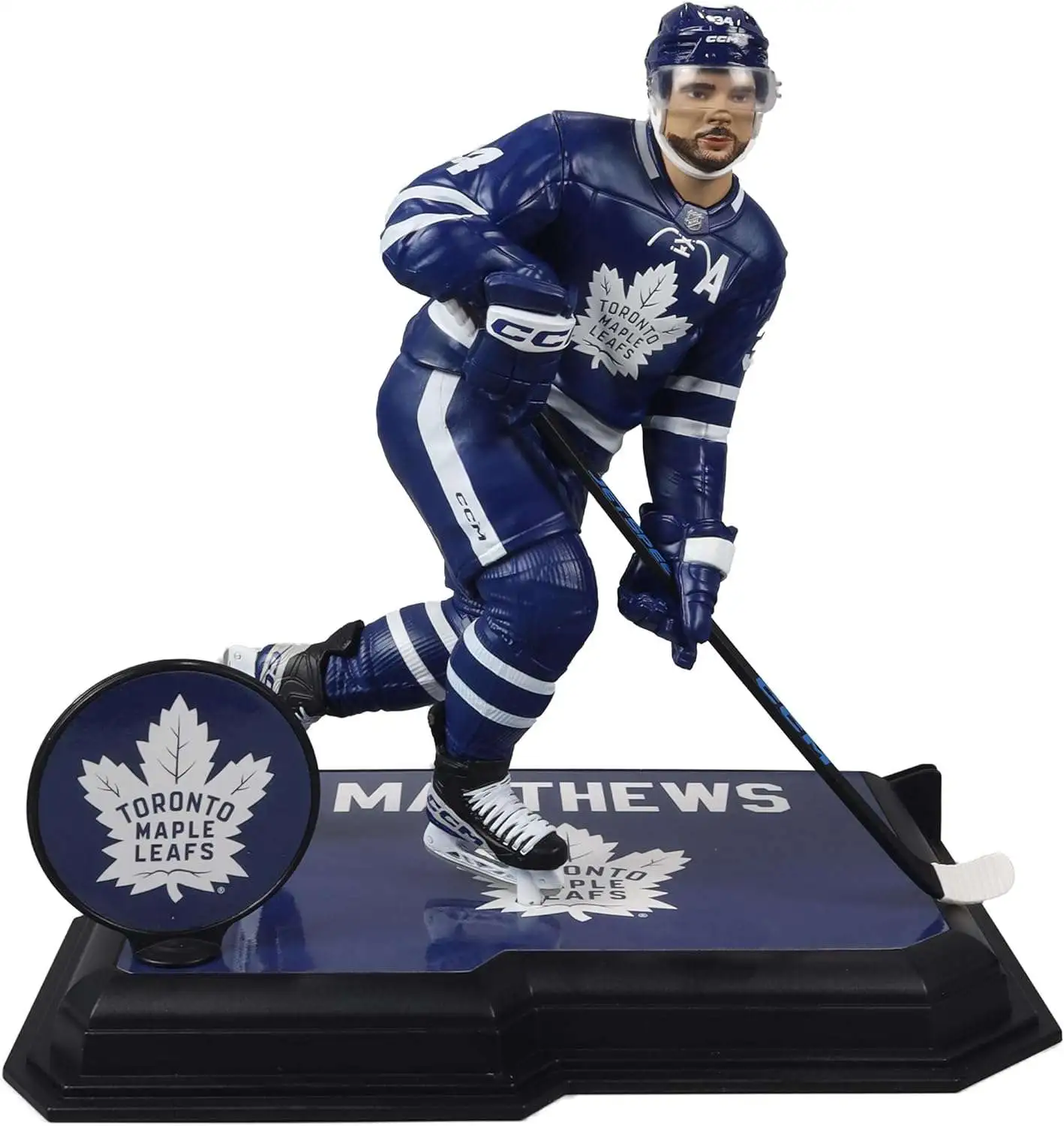 McFarlane Toys NHL Toronto Maple Leafs Sports Picks Hockey Auston Matthews Action Figure [Blue Jersey, Regular Version]