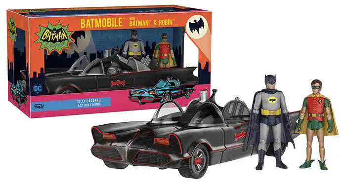 Funko DC 1966 TV Series Batmobile, Batman Robin Action Figure Set - ToyWiz