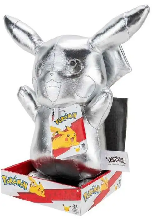 Jazwares Pokémon - 25th Anniversary Silver Figure - Pikachu