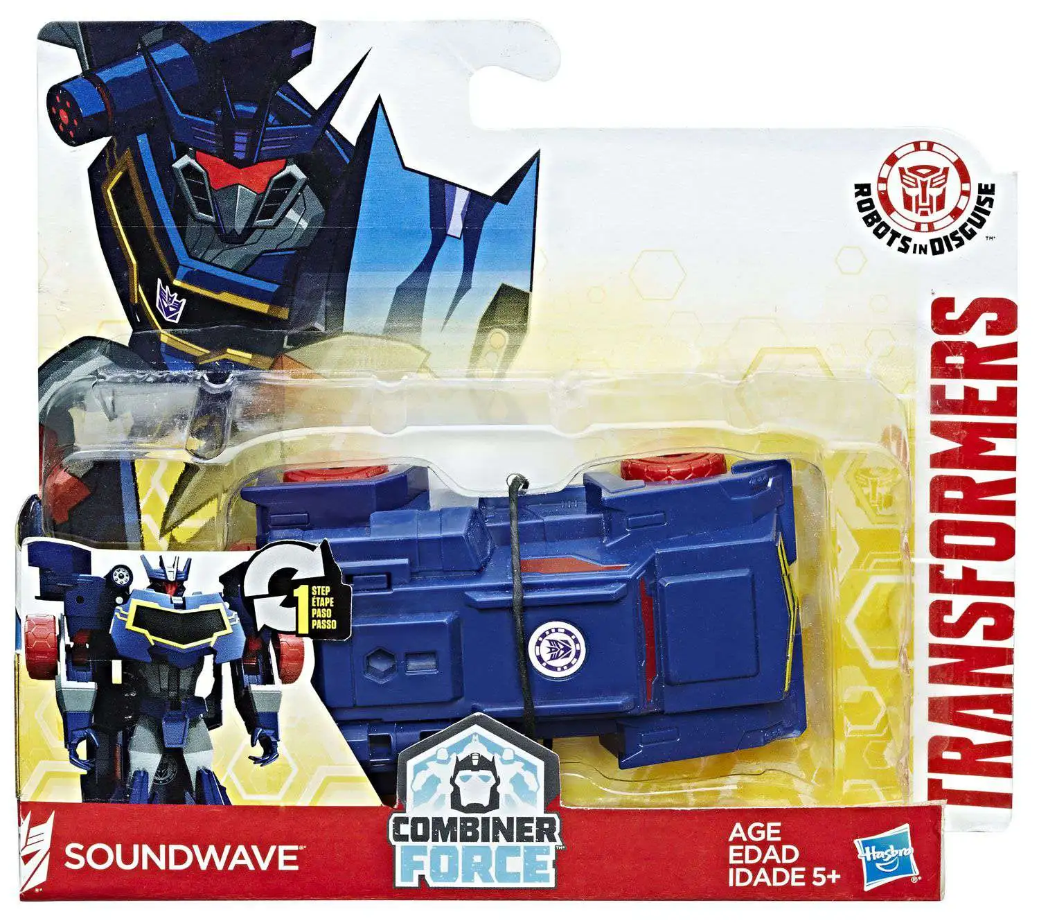 Transformers Robots in Disguise 1 Step Changers Soundwave 4.25 Action Figure Combiner Force Hasbro ToyWiz