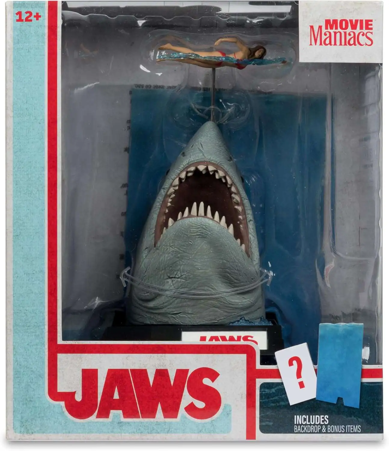 McFarlane Toys Jaws Movie Maniacs Jaws 6 Posed Figure 50th