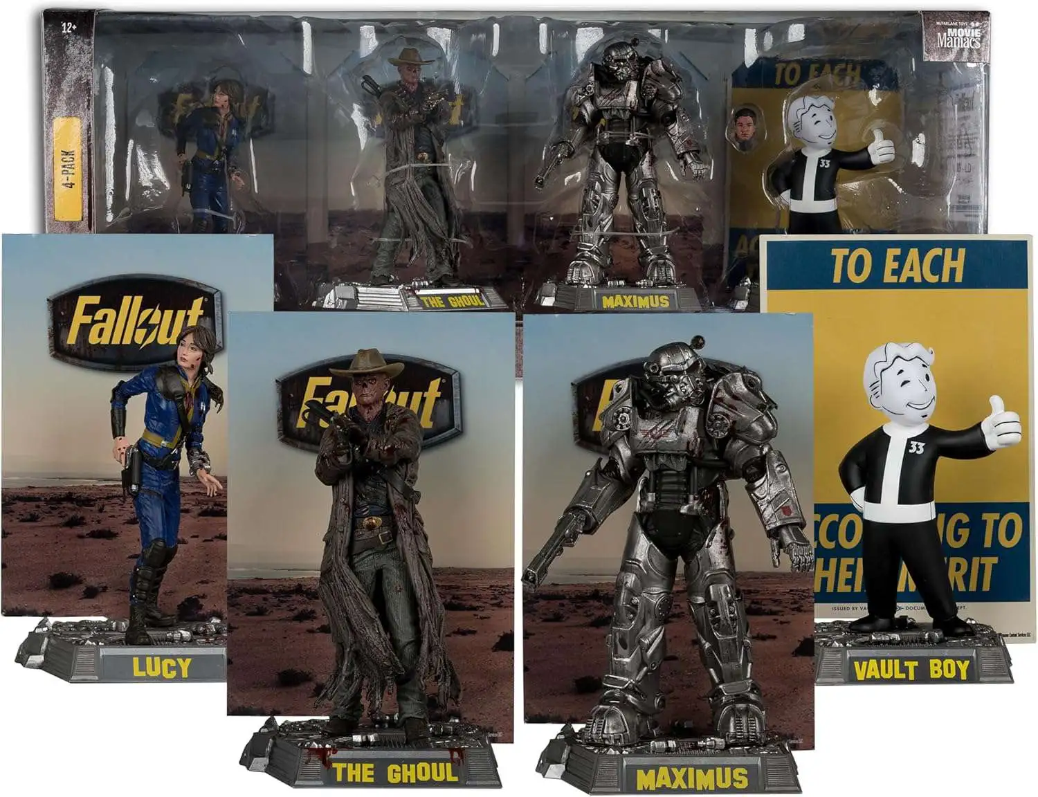McFarlane Toys Fallout Movie Maniacs Lucy, Maximus, The Ghoul