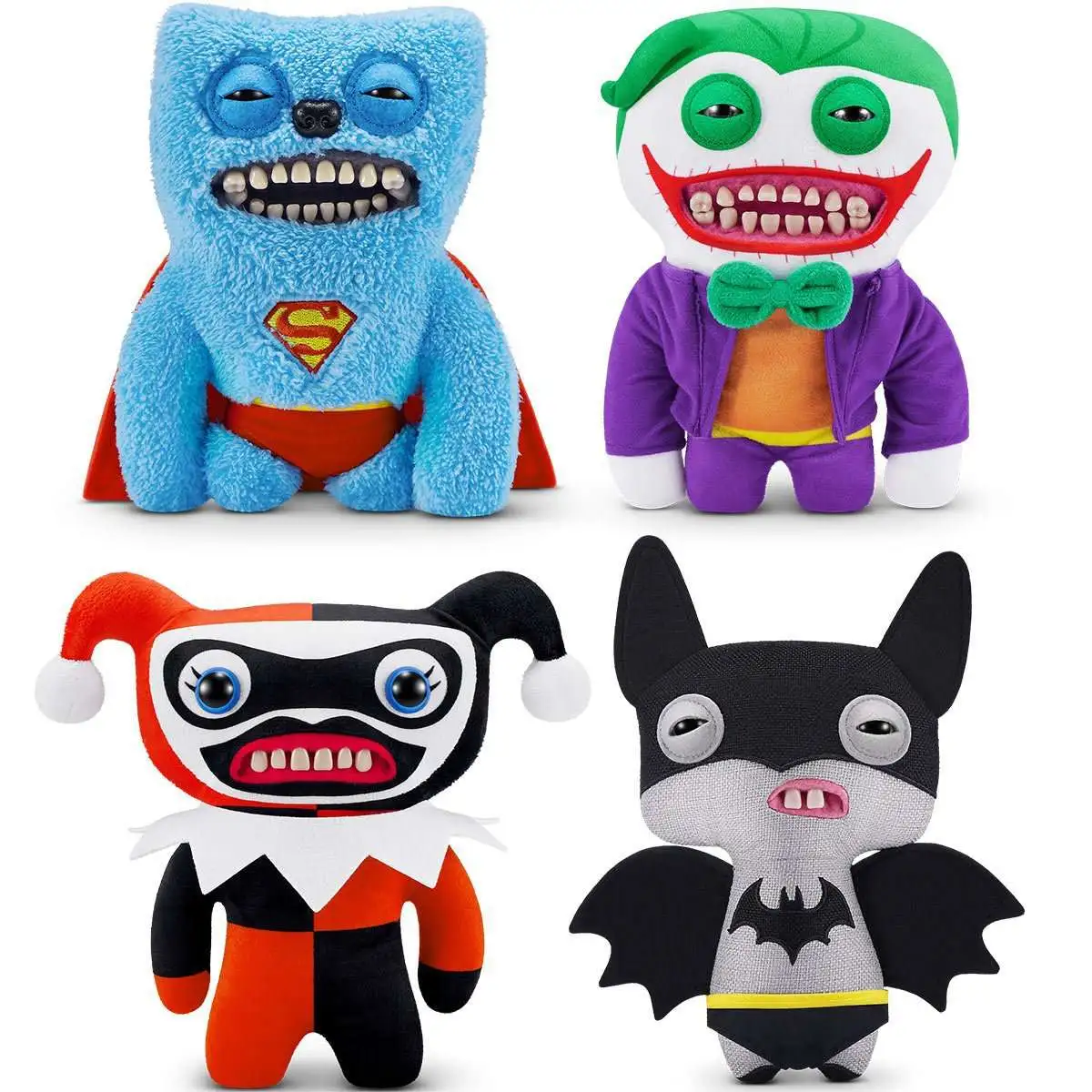 Fuggler DC Series 1 Superman, Batman, Joker Harley Quinn 9 Set of