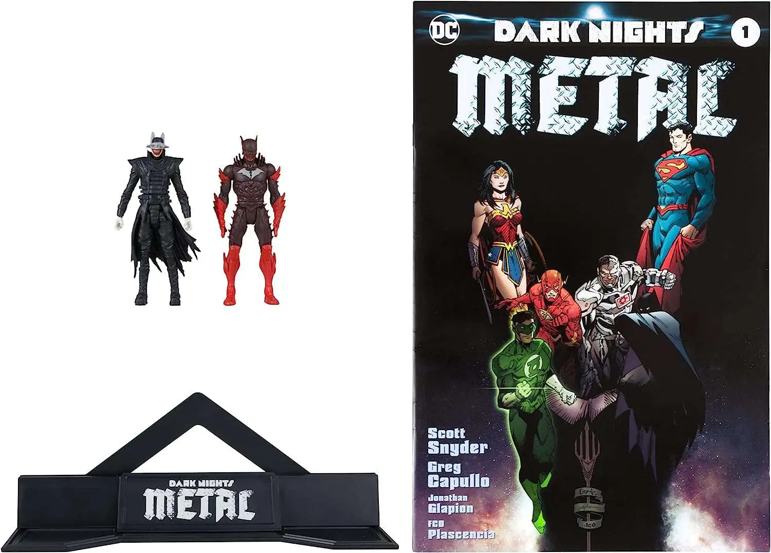 McFarlane Toys DC Page Punchers Batman Who Laughs & Red Death Action Figure 2-Pack & Comic Book [Dark Knights Metal #1]