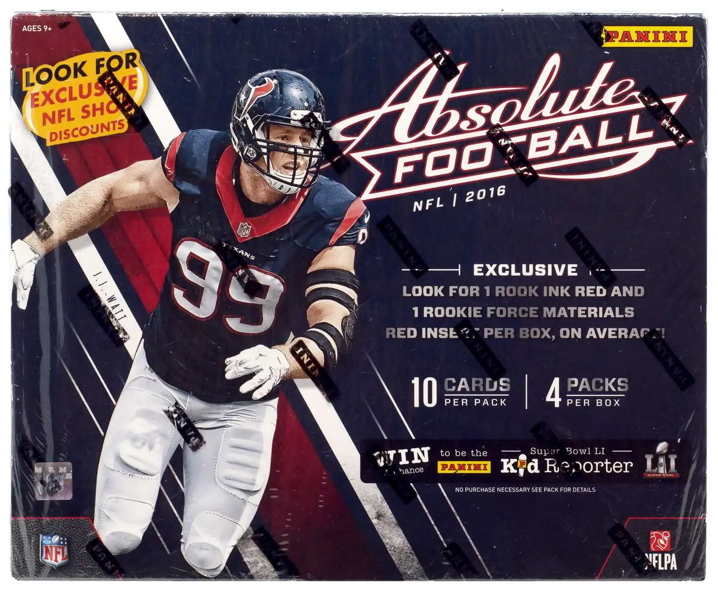 NFL Panini 2016 Absolute Football Trading Card MEGA Box [4 Packs]