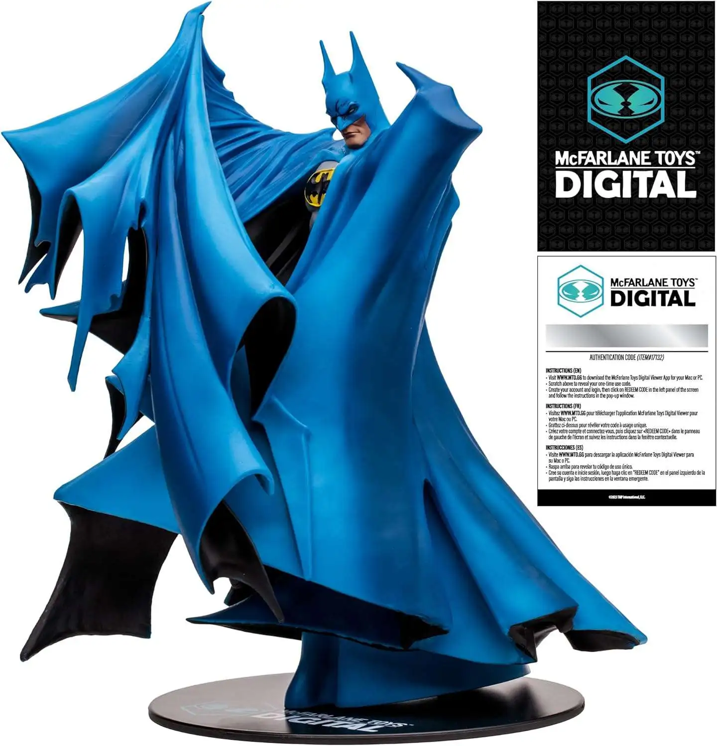 McFarlane Toys DC Direct Batman 12-Inch Statue [Blue, Digital Collectible, Damaged Package]
