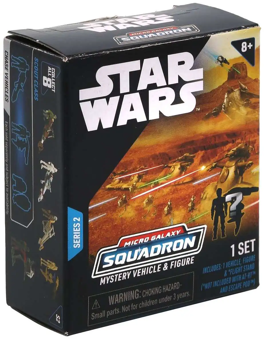 Star Wars Series 2 Micro Galaxy Squadron Mystery Pack [1 RANDOM Vehicle & Figure, Damaged Package]