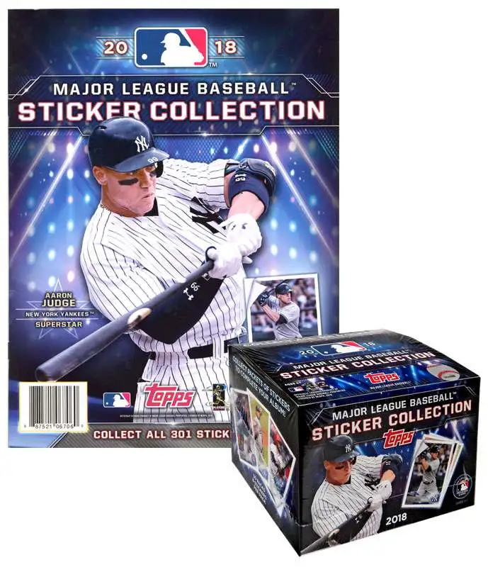 MLB Topps 2018 Baseball Sticker Collection Combo Box Album - ToyWiz