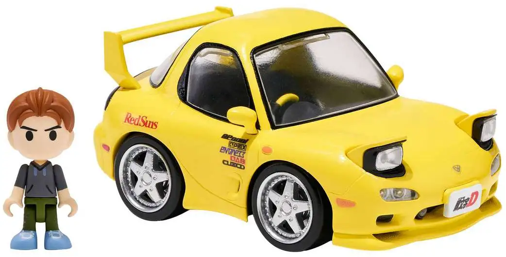 Initial D RX-7 FD3S with Keisuke Takahashi Chibi Car Vehicle (Pre-Order ships June)