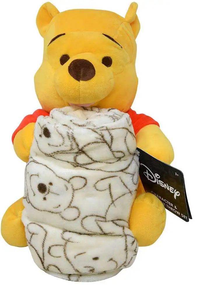 Disney Winnie the Pooh Plush & Fleece Throw Blanket Set