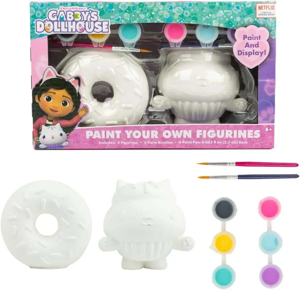 Gabby's Dollhouse Paint Your Own Figurines Art Kit