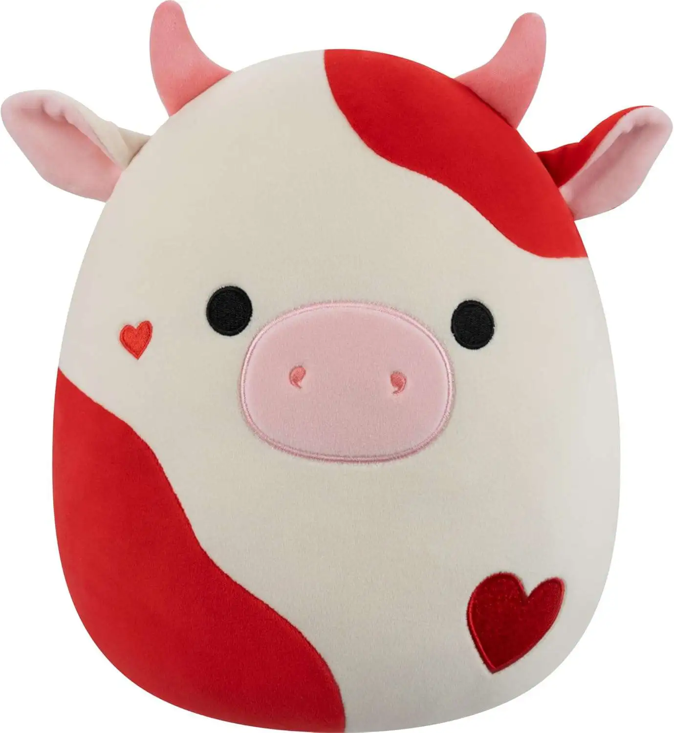 Squishmallows 2026 Valentine's Day Idris the Red & White Hearts Cow 12-Inch Plush