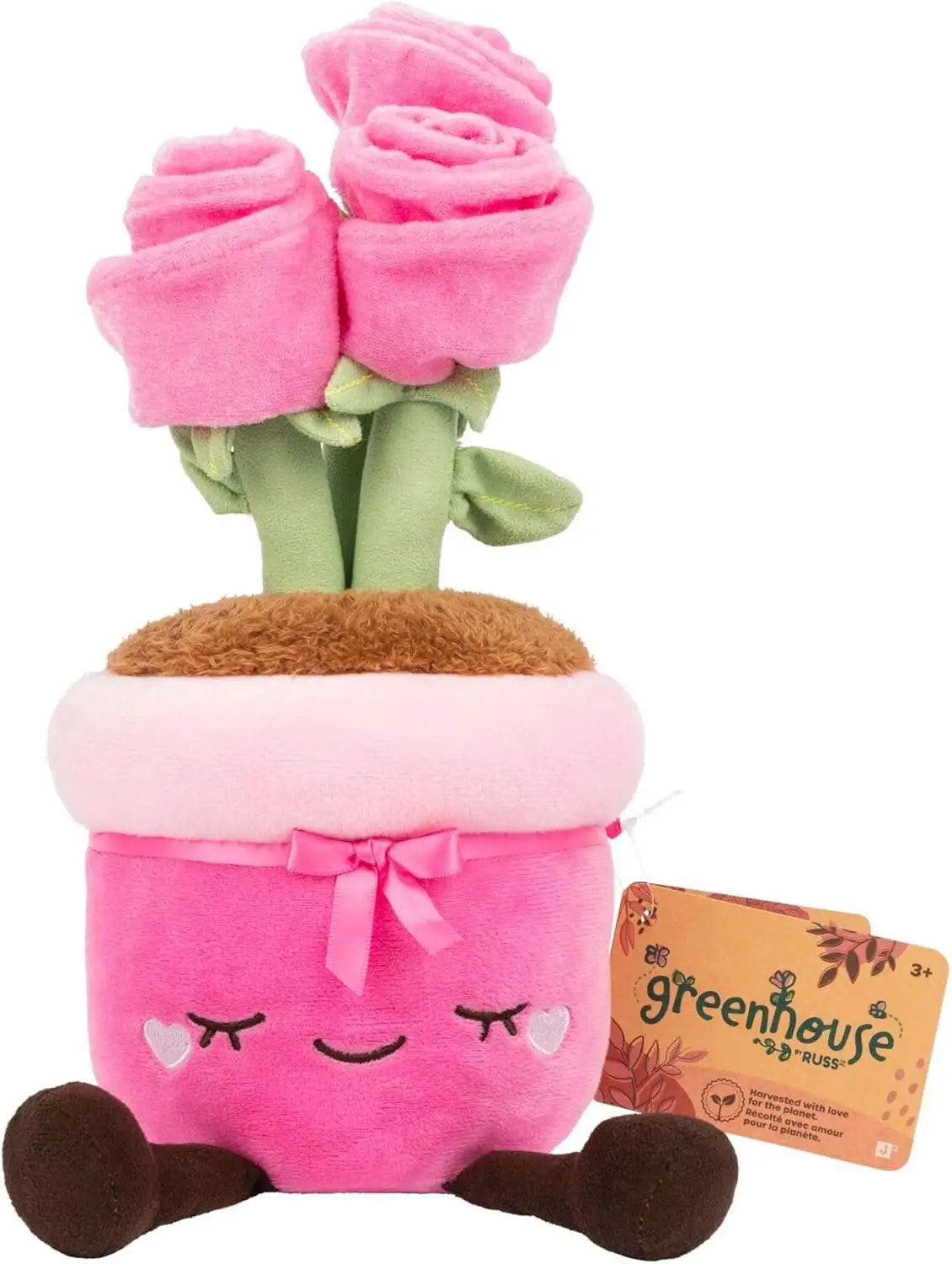 Greenhouse by Russ Potted Plant Valentine Roses 12 Plush Jazwares