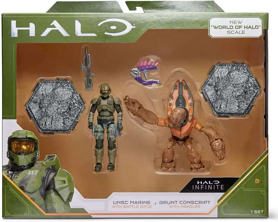 Halo Infinite UNSC Marine & Grunt Conscript Action Figure 2-Pack