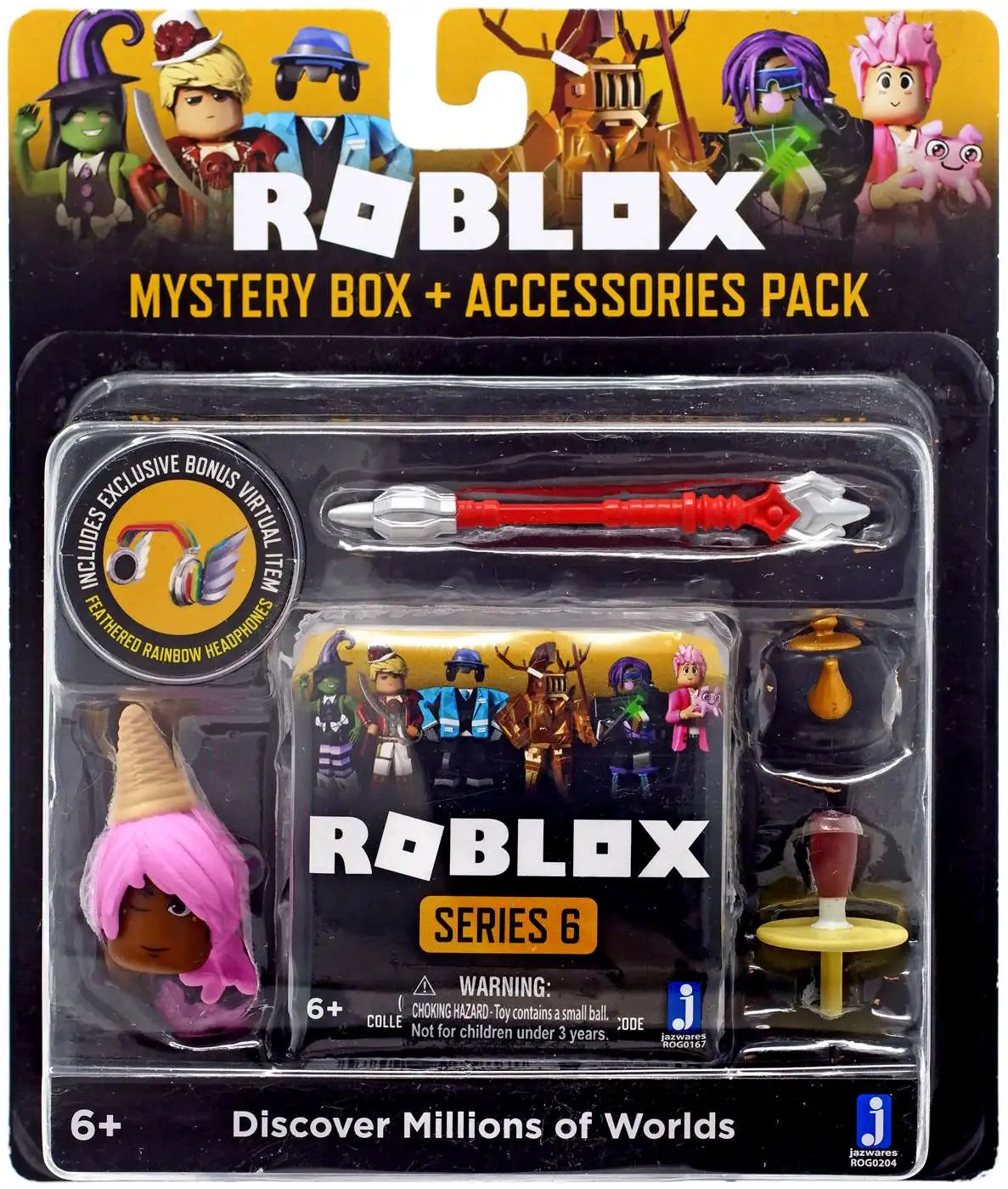 NEW Series 6 Roblox Celebrity Mystery White DIAMOND Mystery Box Accessories 