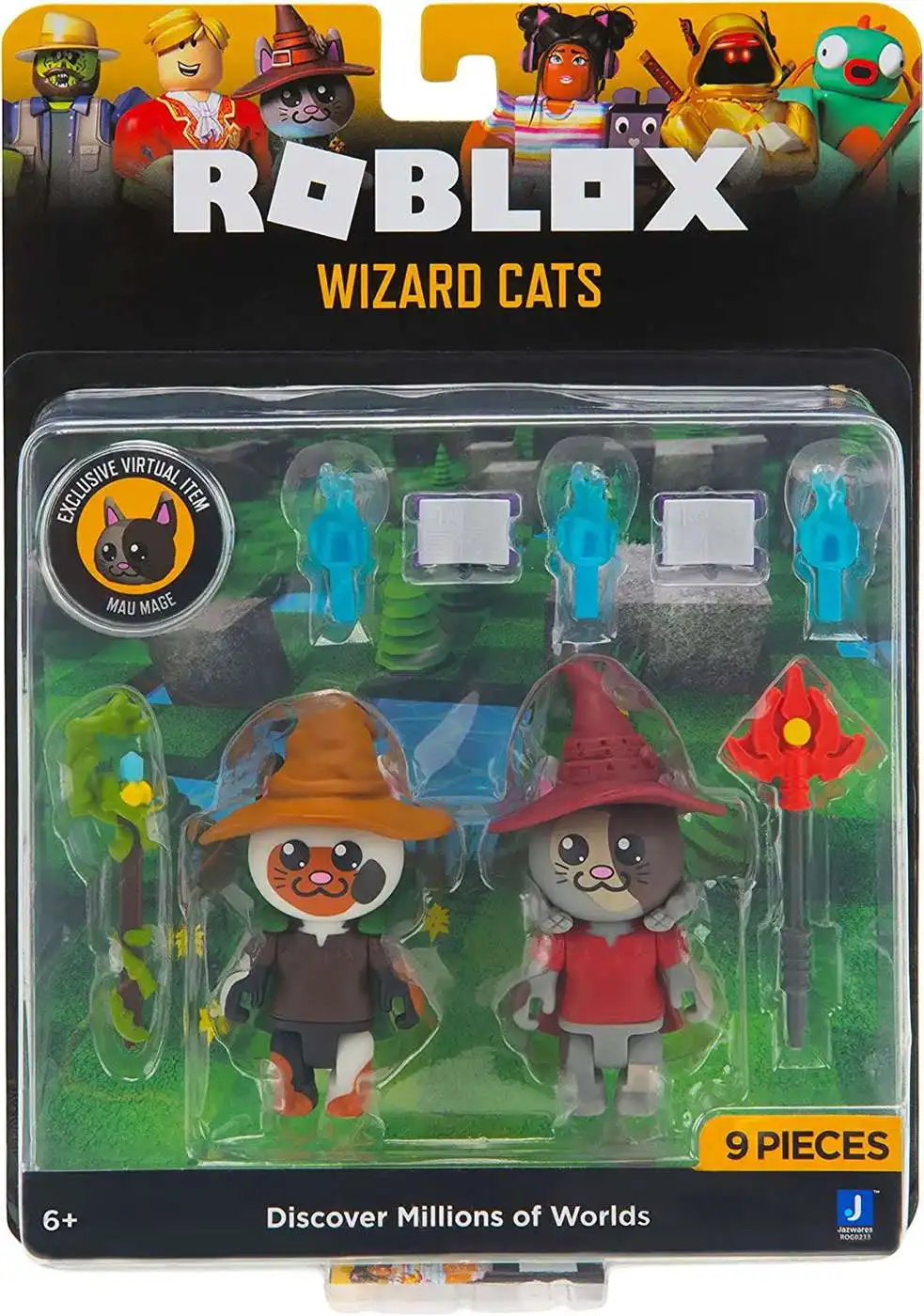 Roblox Wizard Cats 3 Action Figure 2-Pack Jazwares - ToyWiz