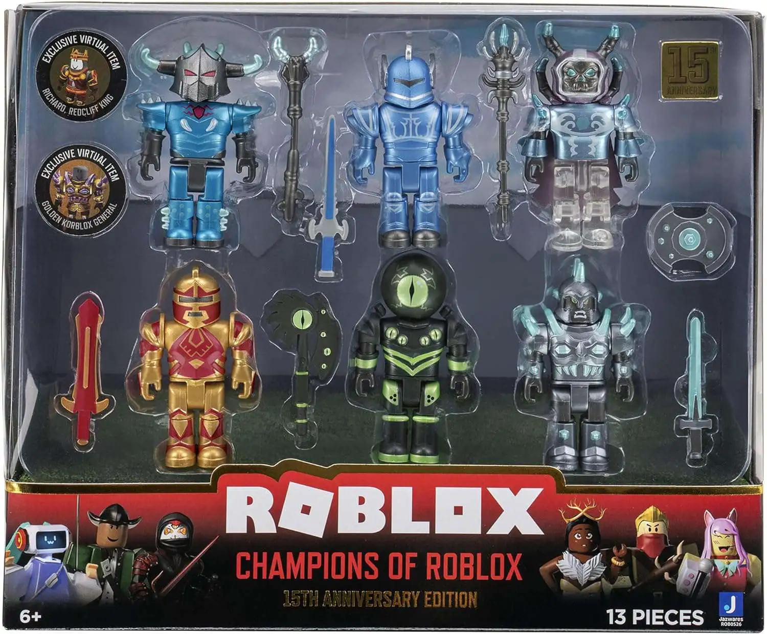 Champions of Roblox Action Figure 6-Pack [15th Anniversary Edition, Damaged Package]