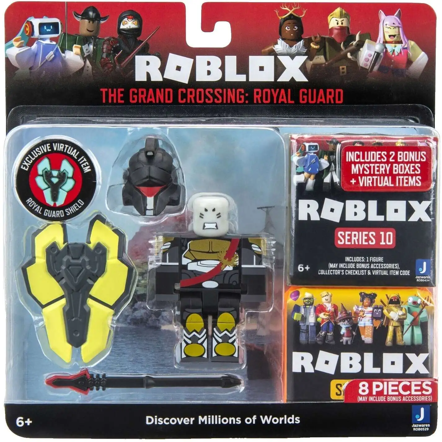 Roblox The Grand Crossing: Royal Guard Action Figure [2 Bonus Mystery Packs!]
