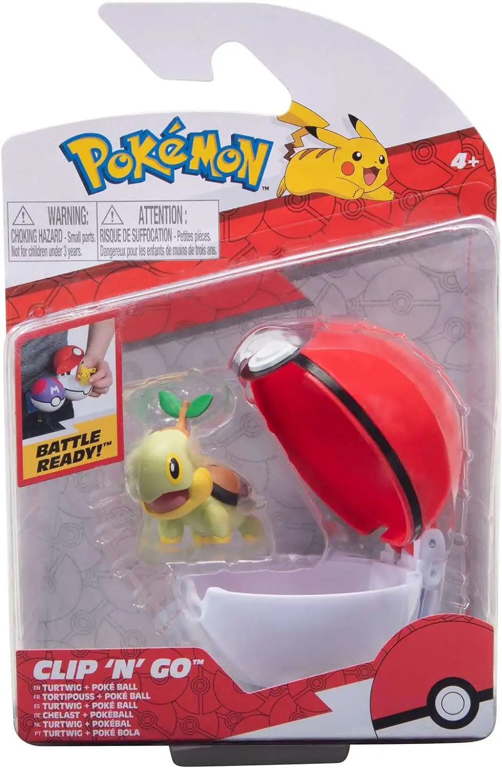 Pokemon Clip 'N' Go Turtwig & Poke Ball Figure Set