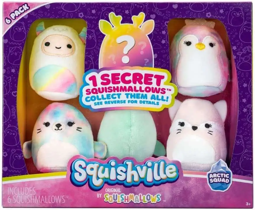 Squishmallows Squishville Arctic Squad 2 Mini Plush 6-Pack Set ...