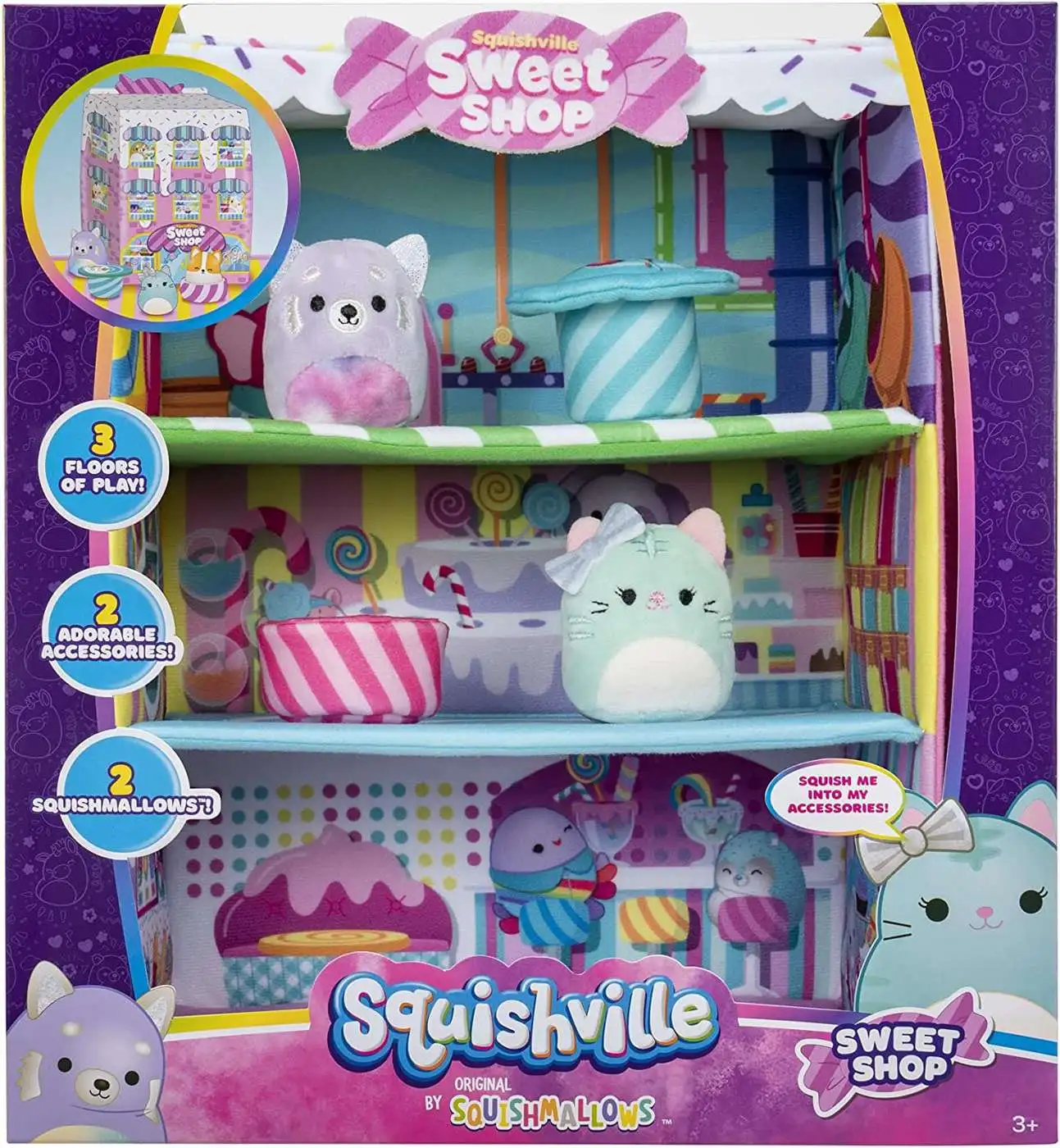 Squishmallows Squishville! Sweet Shop 2-Inch Mini Plush Playset