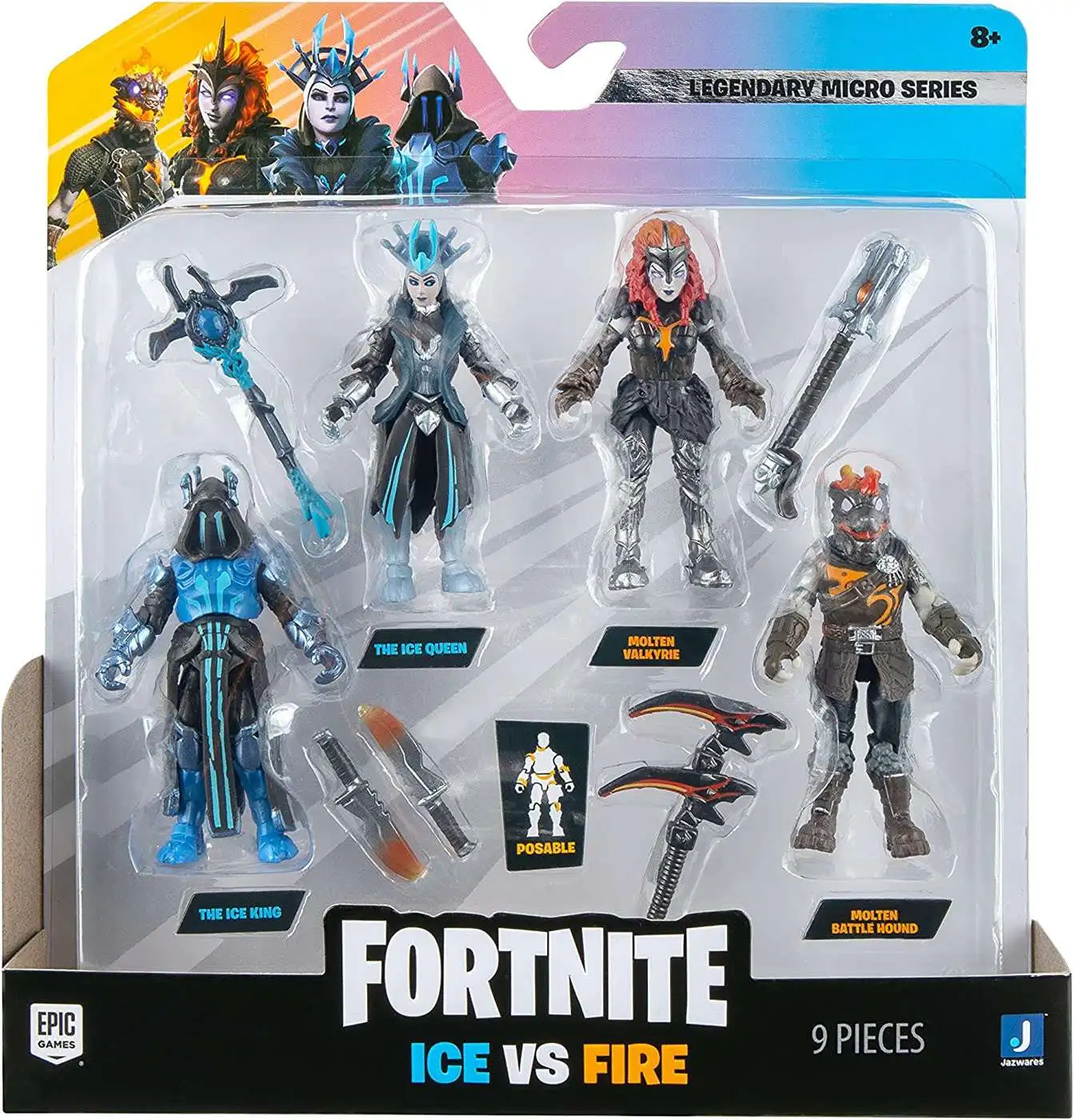 Fortnite Legendary Micro Series Ice Vs Fire Mini Figure