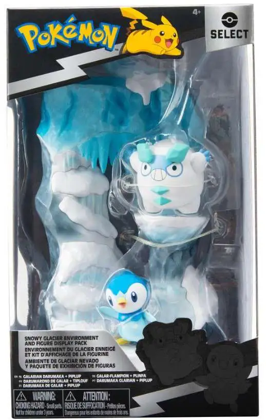 Pokemon Select Series 2 Galarian Darumaka & Piplup Snowy Glacier Environment & Figure Display Pack