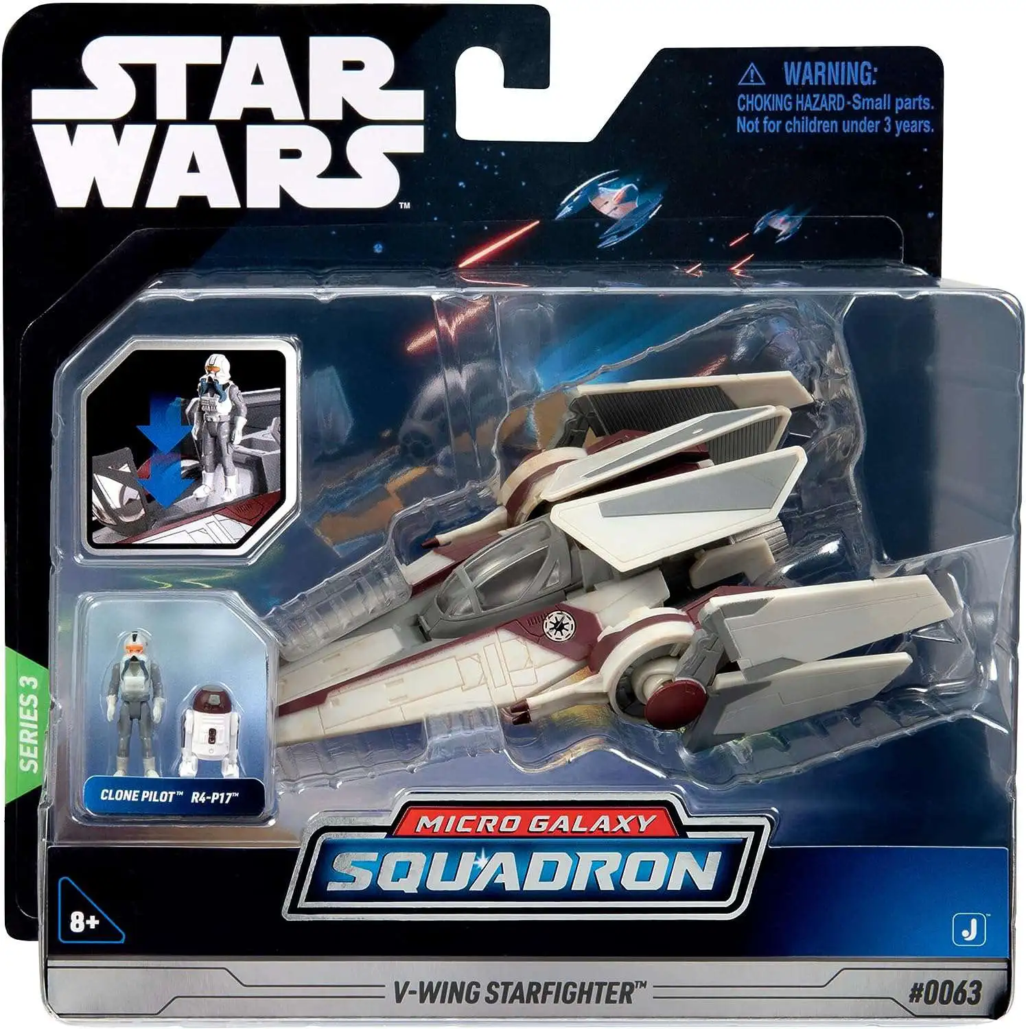 Star Wars Micro Galaxy Squadron V-Wing Starfighter Vehicle