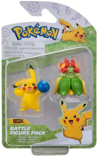 Pokemon Battle Figure Pikachu & Bellosom 3-Inch Mini Figure 2-Pack [Spring / Easter]