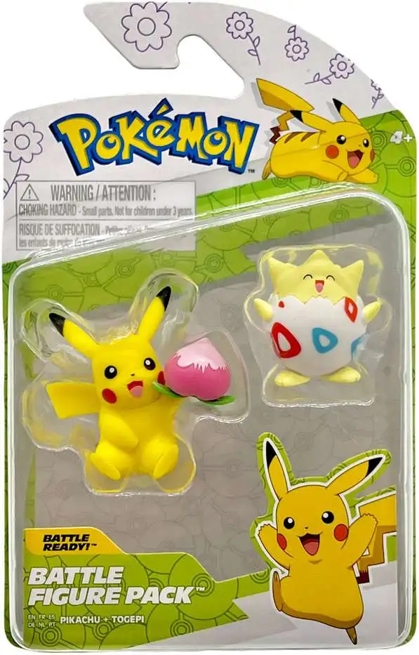 Pokemon Battle Figure Pikachu Togepi 3 Mini Figure 2-Pack Spring Easter ...