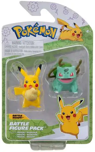 Pokemon Battle Figure Pikachu Bulbasaur 3 Mini Figure 2-Pack Spring ...