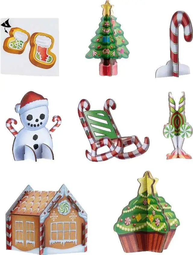 Pokemon Set of 8 Christmas Cardboard Props 2-Inch [Pearlized Color Version Loose]