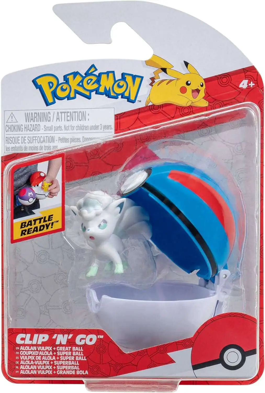 Pokemon Clip 'N' Go Alolan Vulpix & Great Ball Figure Set