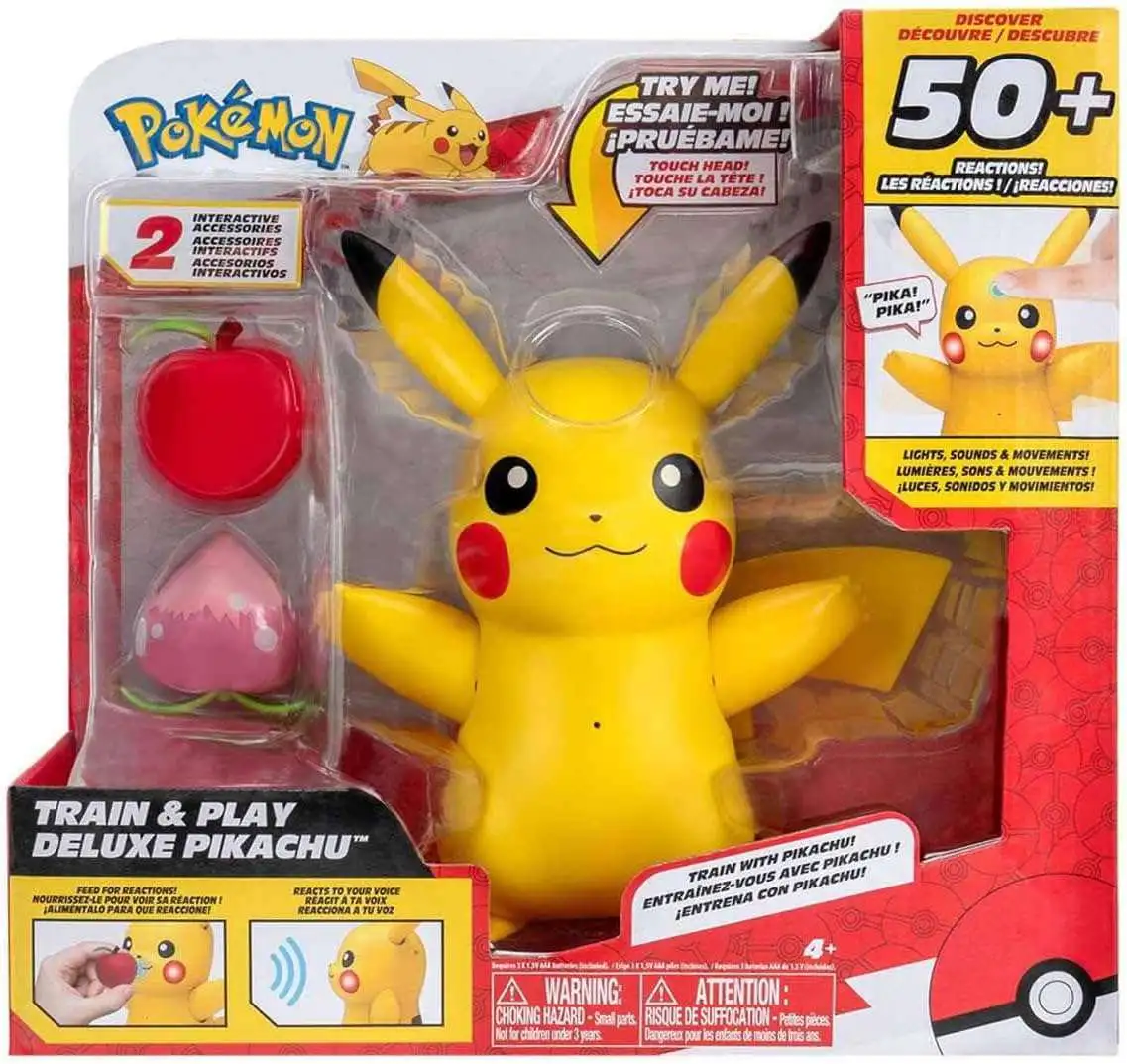 Pokemon Train & Play Deluxe Pikachu 4.5-Inch Figure