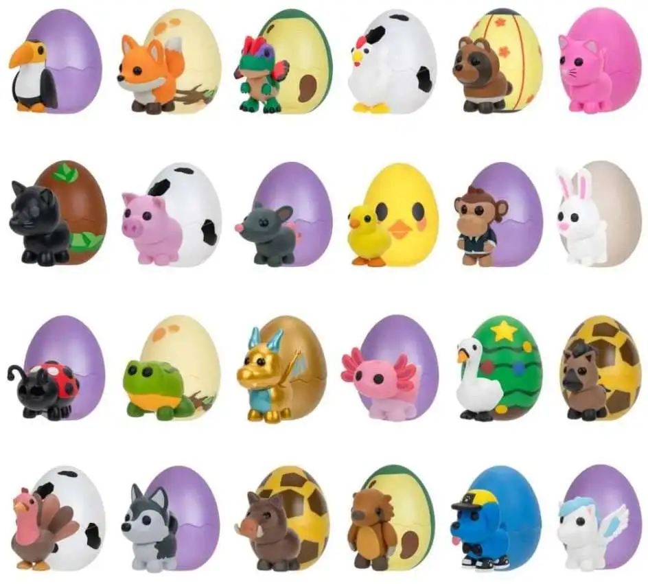 Adopt Me! Mystery Pets Multipack Mini Figure 10-Pack [Comes with Knitted  Pumpkin Hat Online Virtual Item Redemption Code!] (Pre-Order ships January)