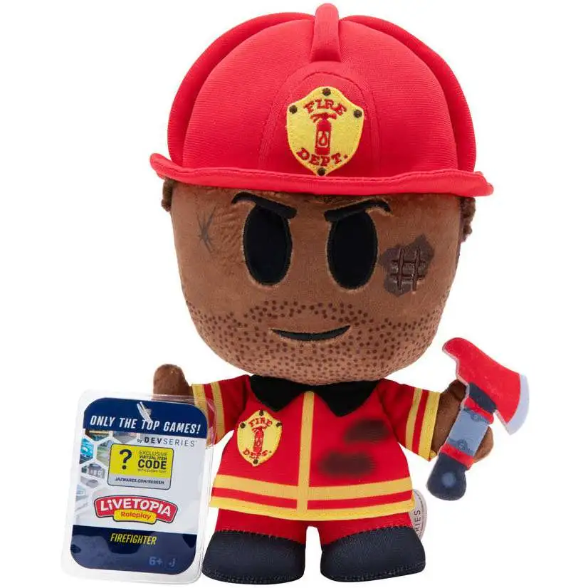 Roblox DevSeries Livetopia Roleplay Firefighter 8.5-Inch Plush