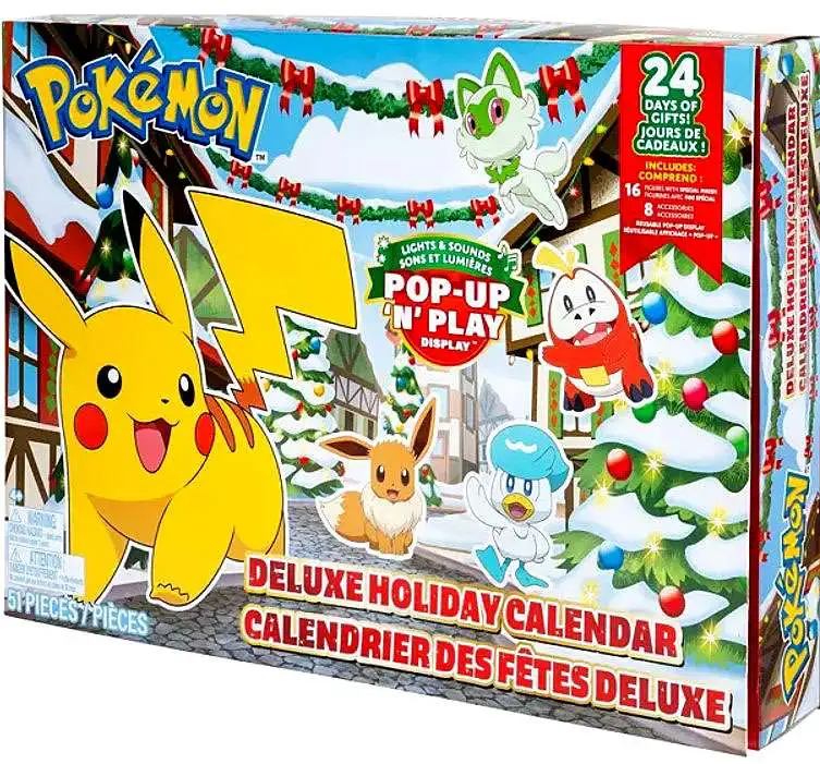 Pokemon 2024 Holiday Exclusive DELUXE Advent Calendar [16 Figures & 8 Accessories]