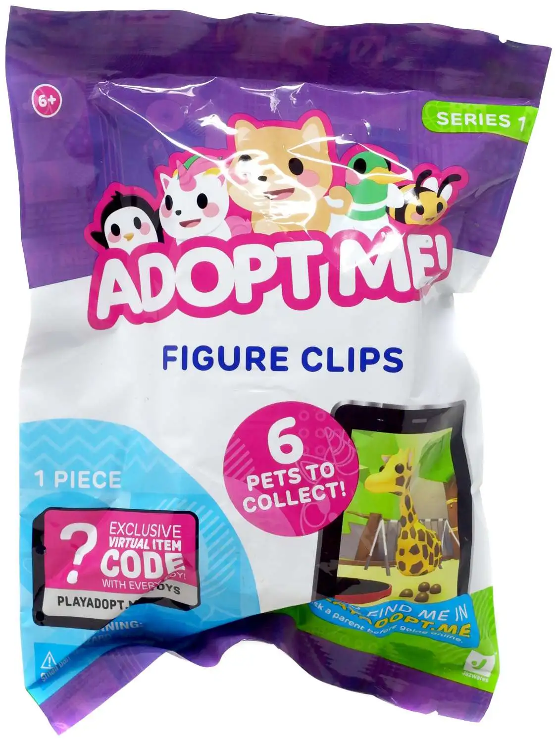 Adopt Me! Figure Clips Mystery Pack [1 RANDOM Figure]