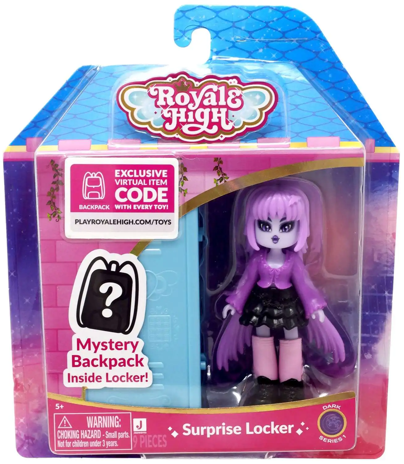 Royale High Surprise Locker Series 1 Dark 3-Inch Mini Doll [Mystery Backpack, Virtual Item Code, Damaged Package]