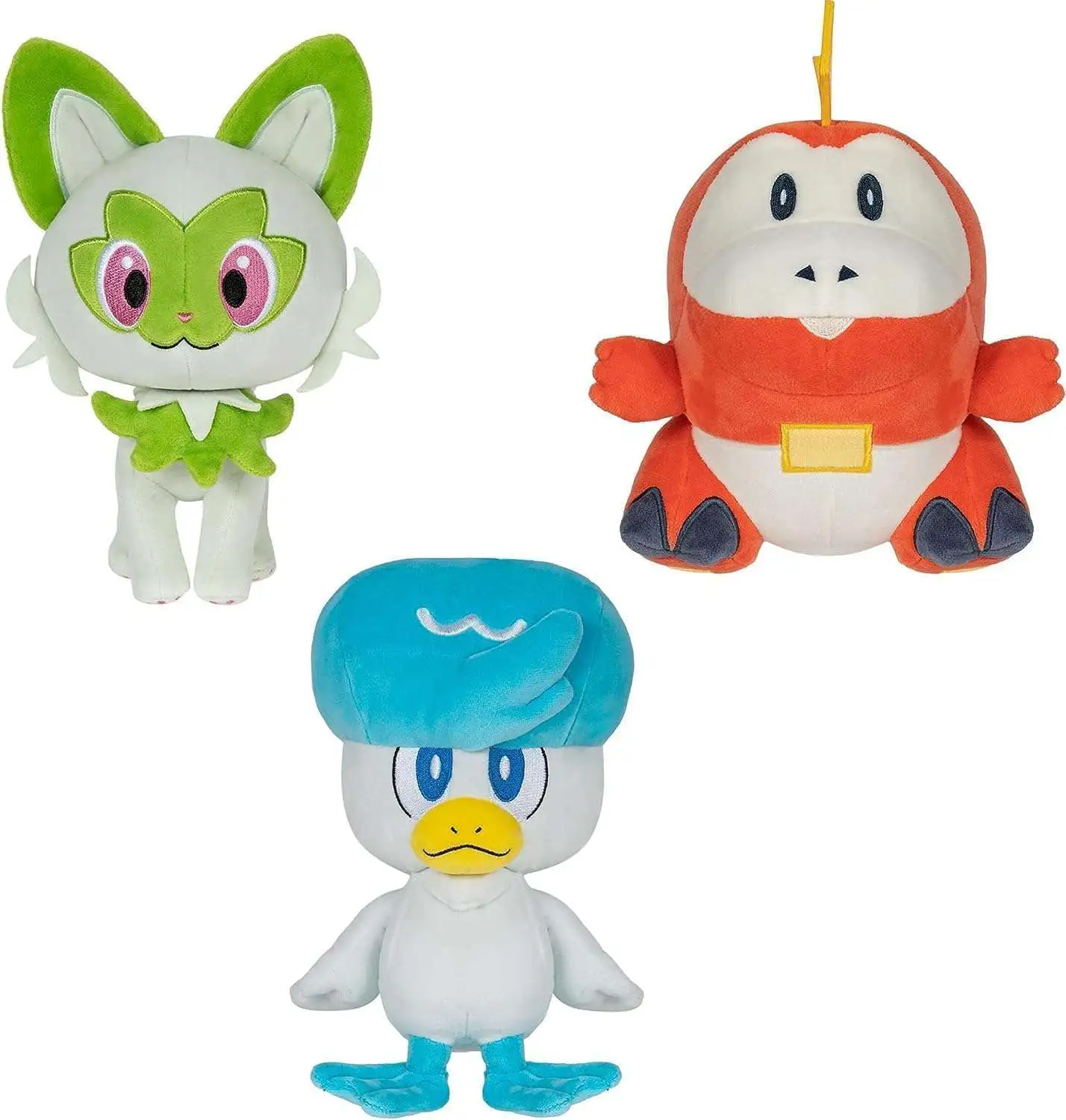 Pokemon Fuecoco, Quaxly Sprigatito 8 Plush 3-Pack Jazwares - ToyWiz