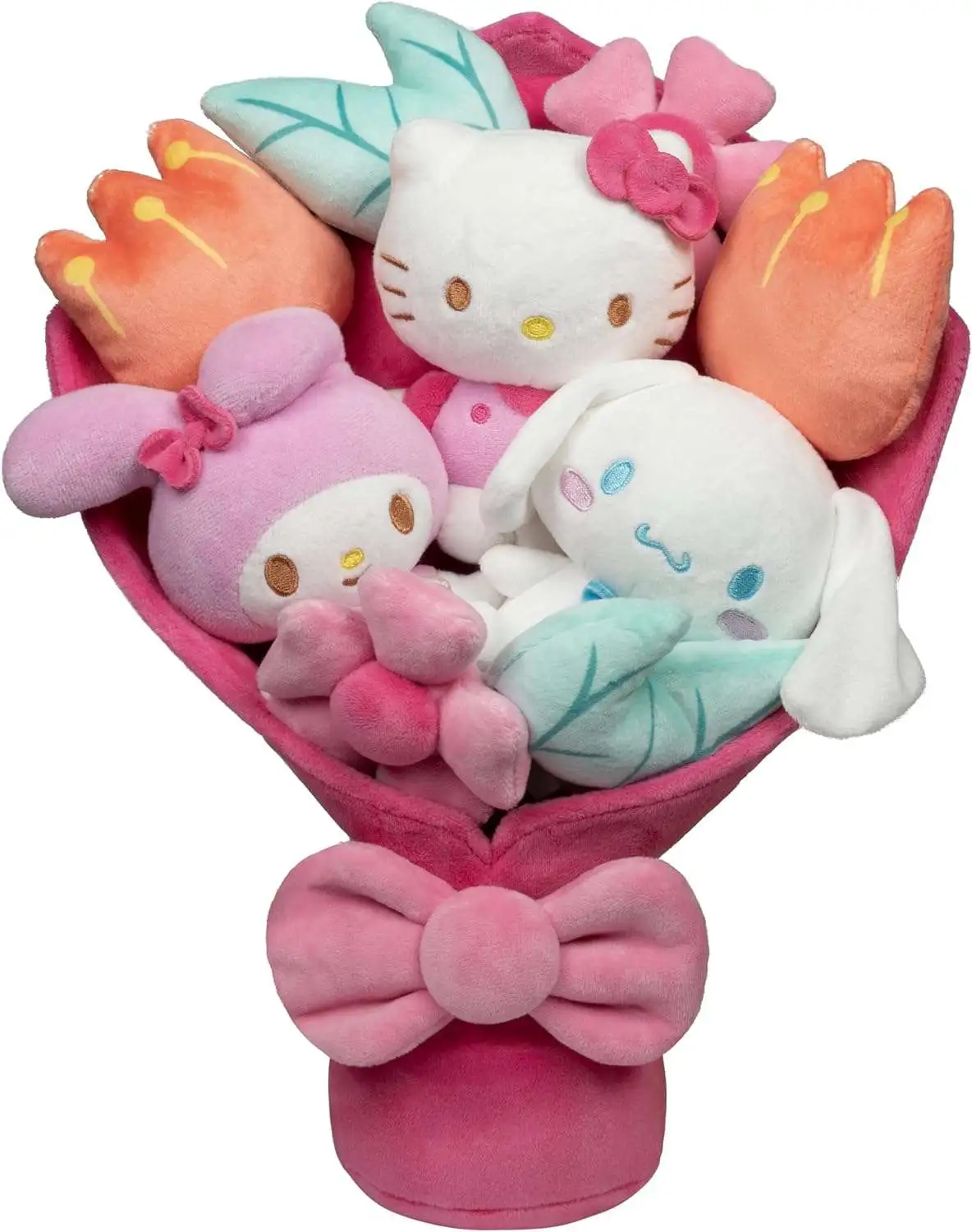 Sanrio Hello Kitty & Friends 2025 Valentine's Day Hello Kitty, My Melody & Cinnamoroll Plush Bouquet 3-Pack
