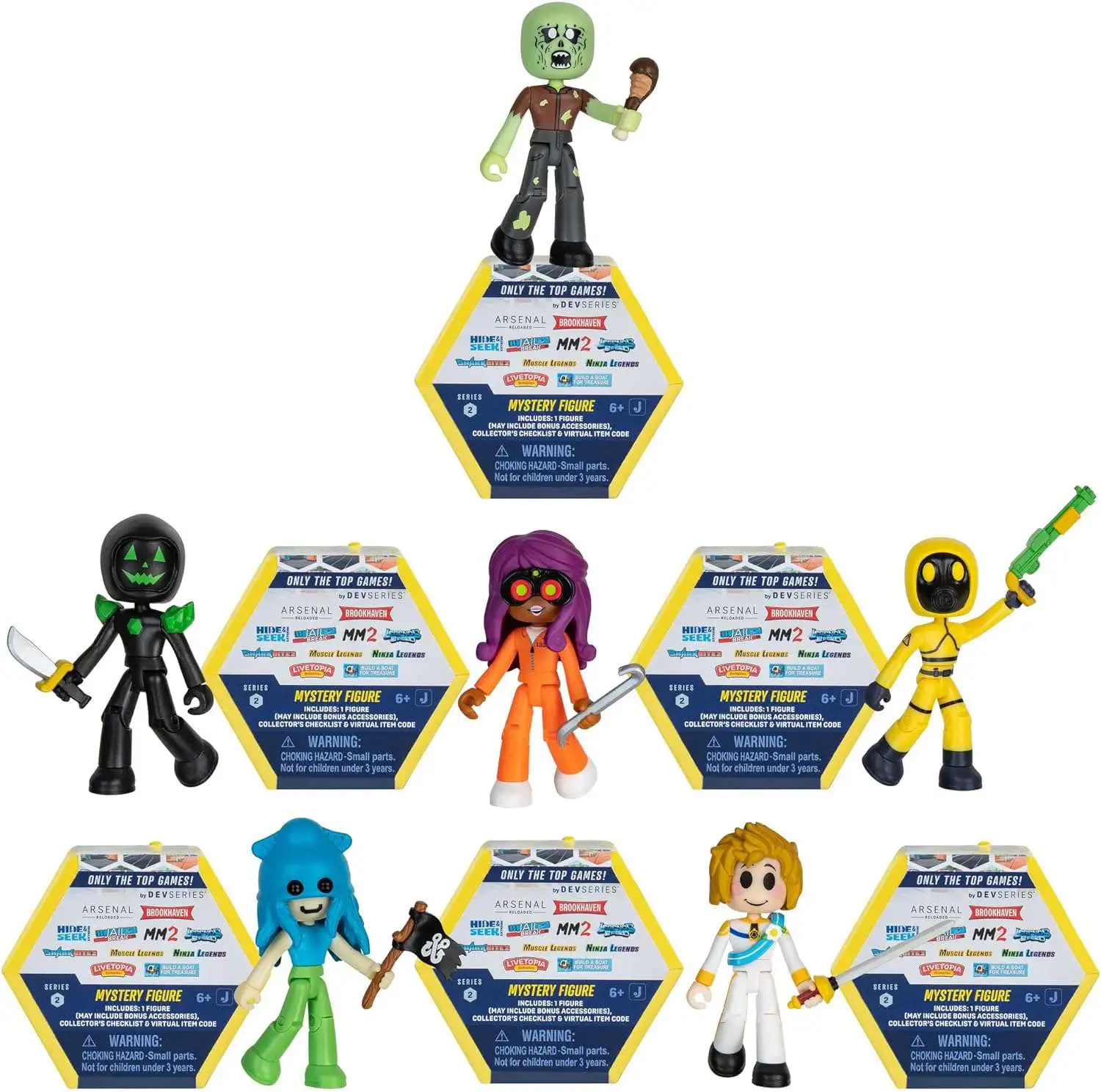 Roblox DevSeries Series 2 3-Inch Mystery Figure 6-Pack [6 RANDOM Mini Figures]