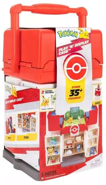 Pokemon Play 'N' Display Case Exclusive Carry Playset [with Pikachu & Sprigatito Figures!]