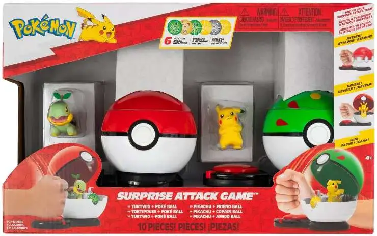 Pokemon Surprise Attack Turtwig Poke Ball Pikachu Friend Ball Game