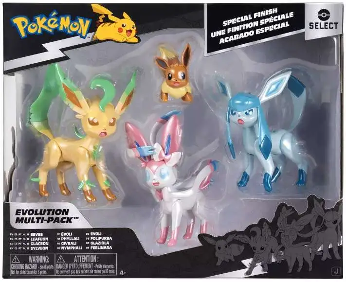 Pokemon Select Eevee, Leafeon, Glaceon Sylveon Exclusive 3